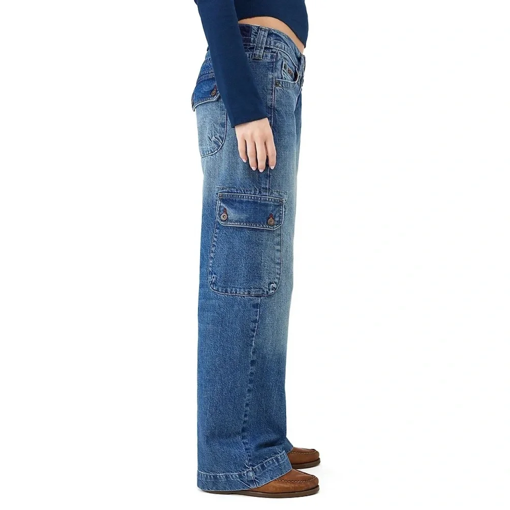 BDG Urban Outfitters Women’s Kayla Mid Rise Baggy Cargo Jeans Size 24 - Picture 2 of 9